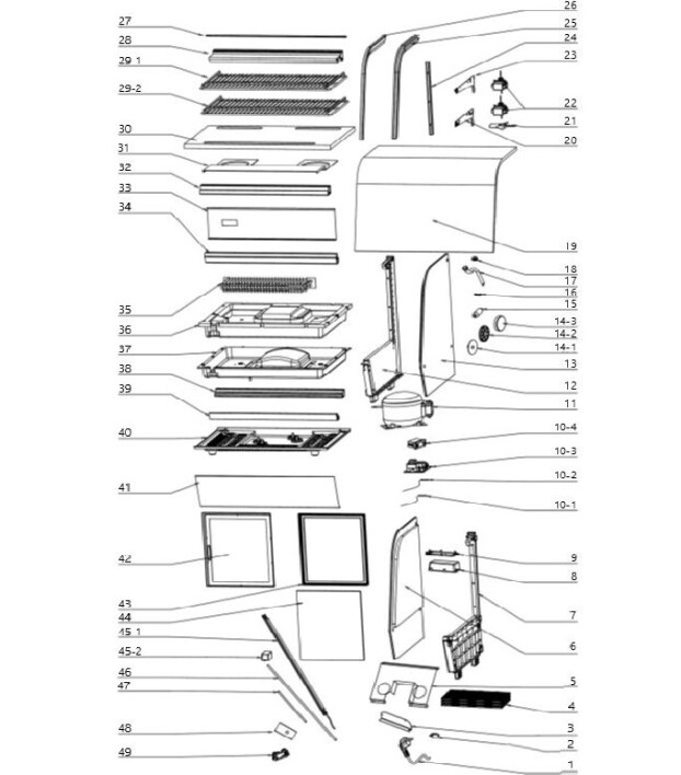 Horeca Parts - Witryna chłodnicza Hendi nastawna 120l - 233702