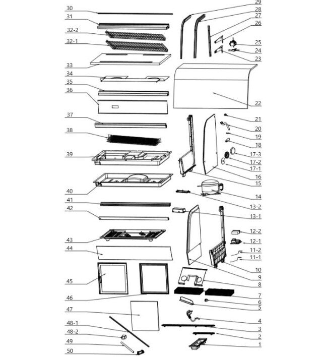 Horeca Parts - Witryna chłodnicza Hendi nastawna 160l - 233719