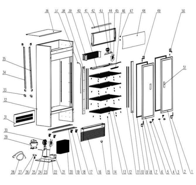 Horeca Parts - Witryna chłodnicza Hendi 233795