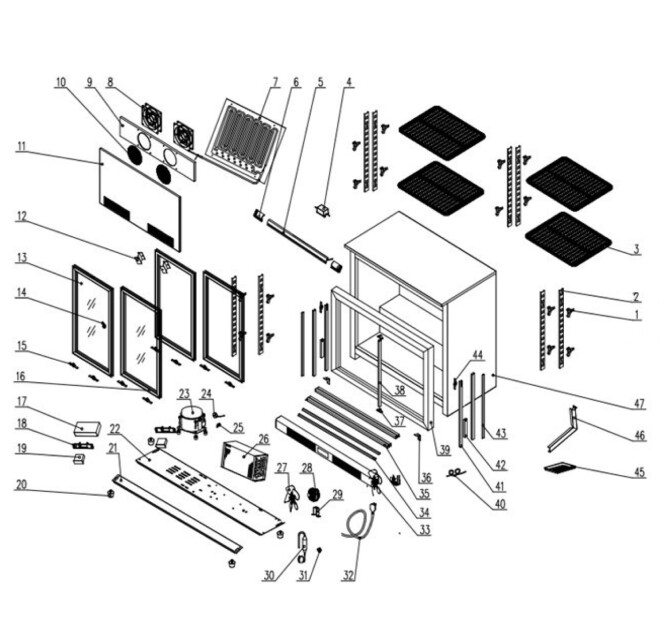Horeca Parts - Witrynka chłodnicza Hendi 233917