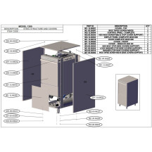 Horeca Parts - Zmywarka do tac i garów 50x60 elektroniczna z dozownikiem detergentu i pompą spustową 5kW 230V Hendi 236567
