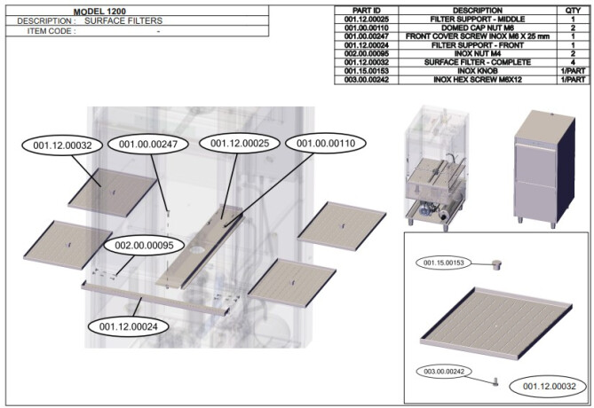 Horeca Parts - Zmywarka do tac i garów 50x60 elektroniczna z dozownikiem detergentu i pompą spustową 5kW 230V Hendi 236567