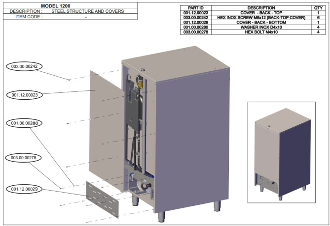 Horeca Parts - Zmywarka do tac i garów 50x60 elektroniczna z dozownikiem detergentu i pompą spustową 5kW 230V Hendi 236567