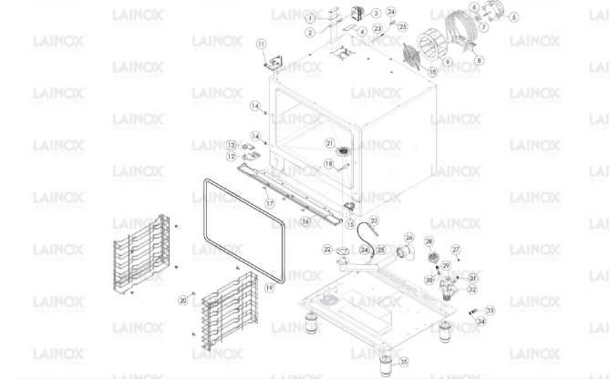 Horeca Parts - Piec konwekcyjno-parowy Lainox ICET051