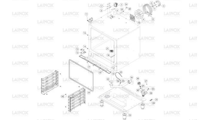 Horeca Parts - Piec konwekcyjno-parowy Lainox  ICET101