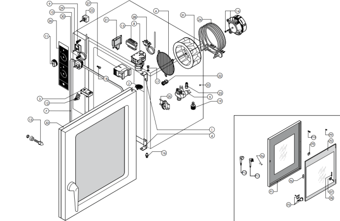 Horeca Parts - Piec konwekcyjno-parowy  Lainox REC071M