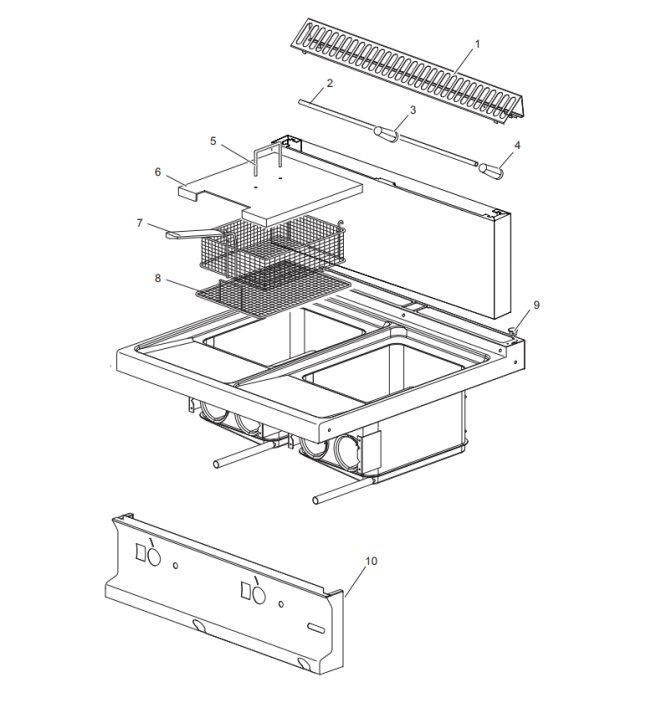 Horeca Parts - Frytownica gazowa MBM 2x9L  MG7GF777TS