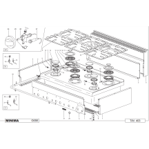 Horeca Parts - Kuchnia gazowa MBM stołowa M600 - G6S6