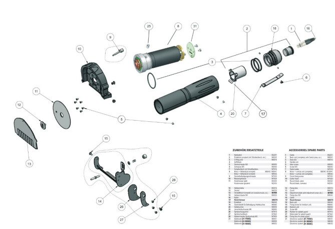 Horeca Parts - Nóż elektryczny do gyrosa kebaba POTIS H 8000 Stalgast 777615
