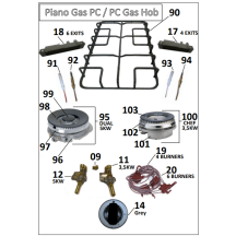 Horeca Parts - Kuchnia gazowa z piekarnikiem, 6-palnikowa Revolution 226452