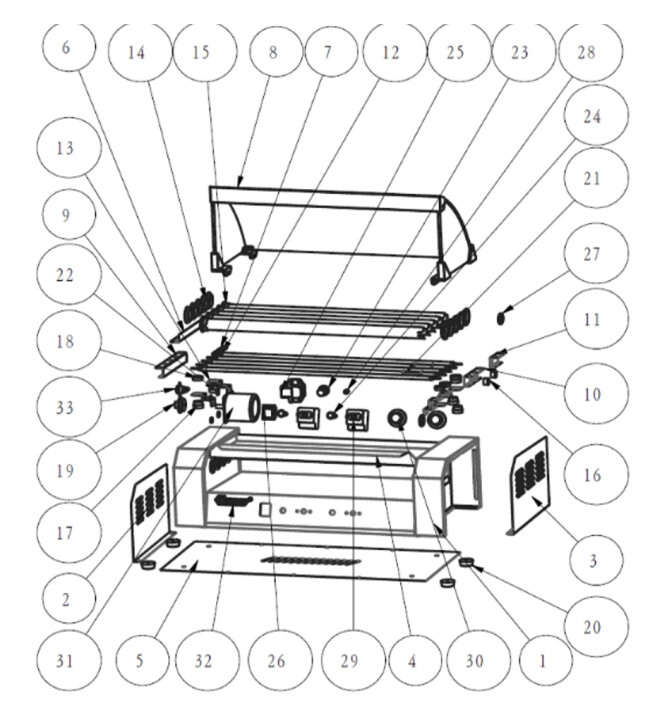 Horeca Parts - Podgrzewacz 7 rolkowy do parówek Revolution 268513