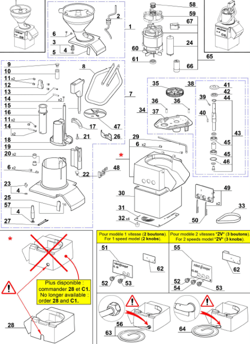 Horeca Parts - Szatkownica do warzyw Robot Coupe CL55E