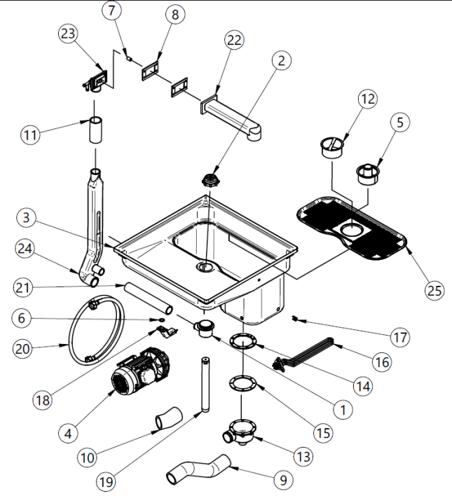 Horeca Parts - Zmywarka Silanos EXV086