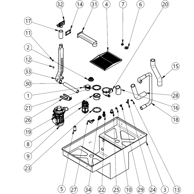 Horeca Parts - Zmywarka Silanos EXV087
