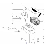 Horeca Parts - Frytownica nastawna 8 l z kranem Stalgast 777325