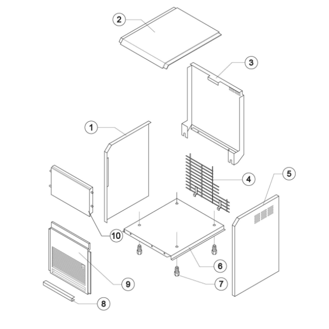 Horeca Parts - Kostkarka natryskowa 22kg24h chłodzona powietrzem (ABS) Stalgast 872211