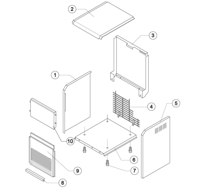 Horeca Parts - Kostkarka natryskowa 23kg24h chłodzona wodą (ABS) Stalgast 872212
