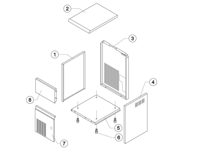 Horeca Parts - Kostkarka natryskowa 24 kg24 h chłodzona powietrzem Stalgast 872213