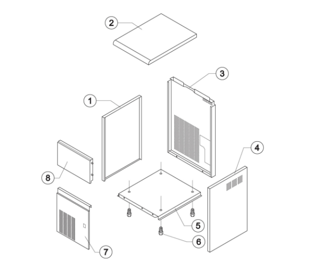 Horeca Parts - Kostkarka natryskowa 25 kg24 h chłodzona wodą Stalgast 872214