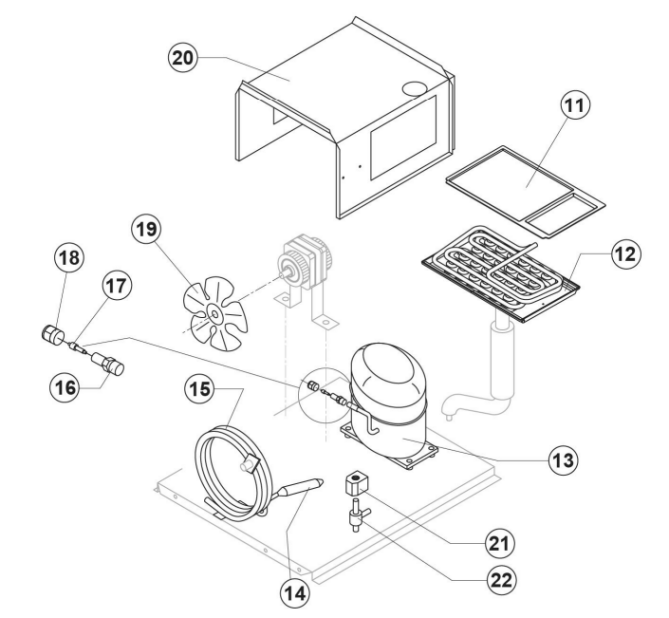 Horeca Parts - Kostkarka natryskowa 25 kg24 h chłodzona wodą Stalgast 872214
