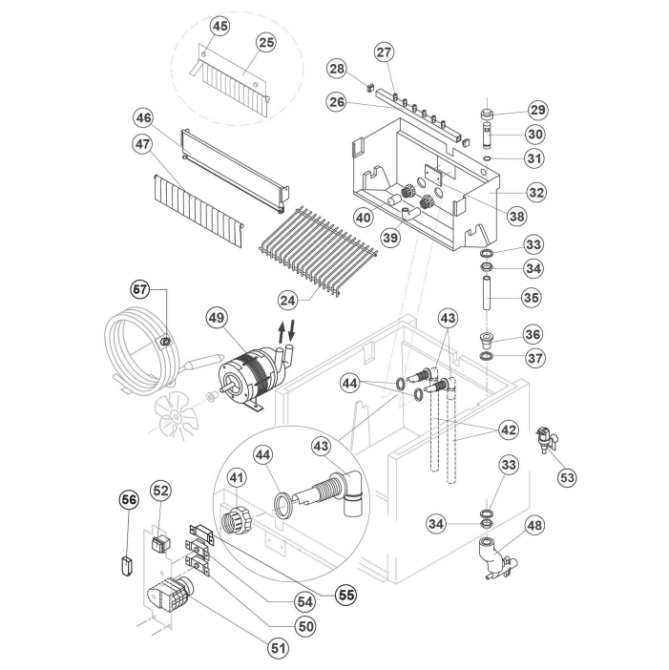 Horeca Parts - Kostkarka natryskowa 29 kg24 h chłodzona wodą Stalgast 872282