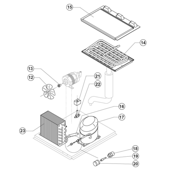 Horeca Parts - Kostkarka natryskowa 35 kg24 h chłodzona powietrzem Stalgast 872331