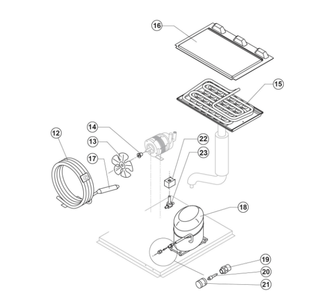Horeca Parts - Kostkarka natryskowa 35 kg24 h chłodzona wodą Stalgast 872332