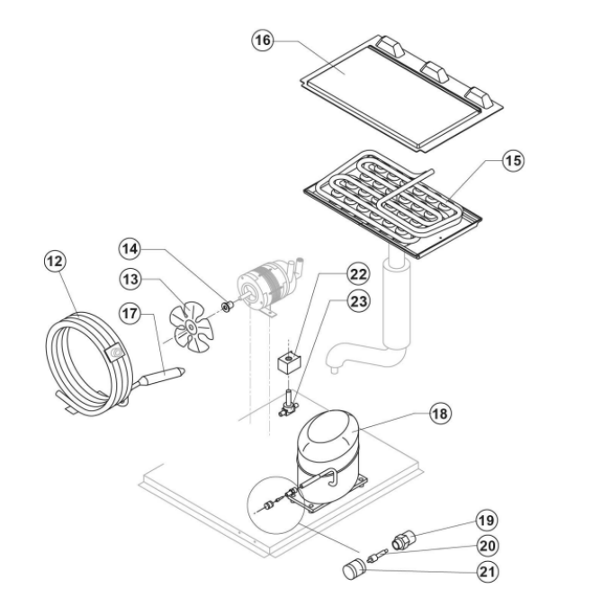Horeca Parts - Kostkarka natryskowa 47 kg24 h chłodzona wodą Stalgast 872462