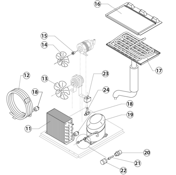 Horeca Parts - Kostkarka natryskowa 67 kg24 h chłodzona wodą Stalgast 872652