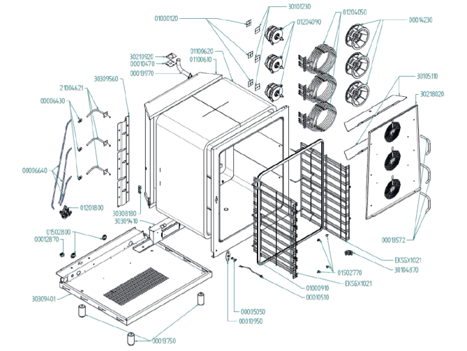 Horeca Parts - Piec konwekcyjny (224779) Tecnoeka EKF1021UD