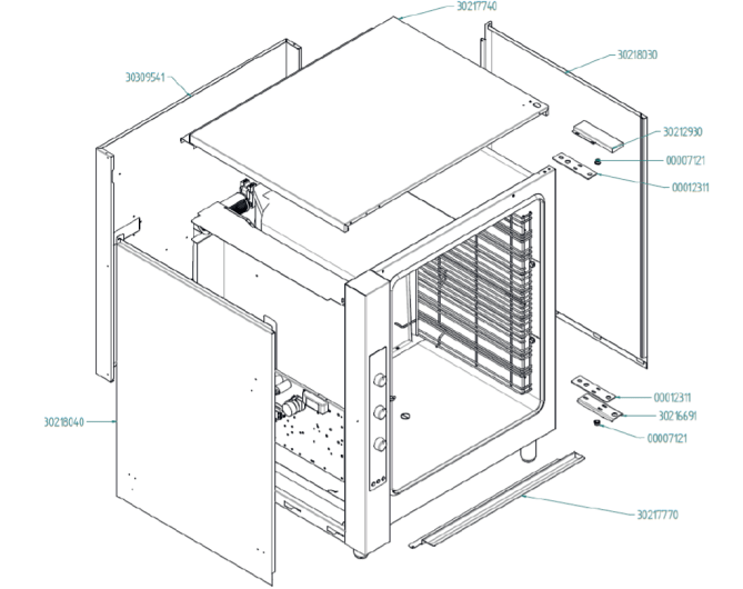 Horeca Parts - Piec konwekcyjny (224779) Tecnoeka EKF1021UD
