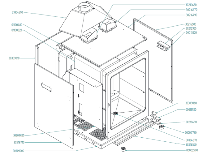 Horeca Parts - Piec konwekcyjny (224786) Tecnoeka EKF1021EUD