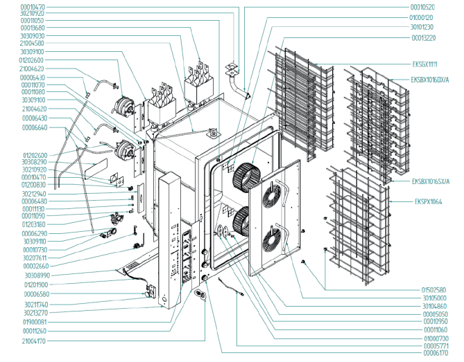 Horeca Parts - Piec konwekcyjny (224786) Tecnoeka EKF1021EUD