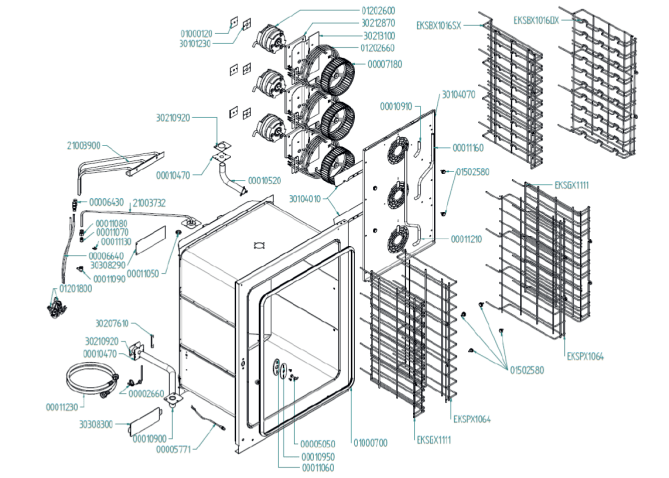 Horeca Parts - Piec konwekcyjny (225585, 229323, 222577) Tecnoeka EKF1111EUD
