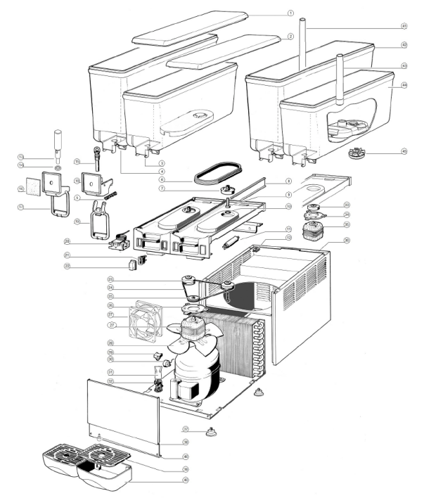 Horeca Parts - Dozownik zimnych napojów Ugolini COMPACT 12-20 UL
