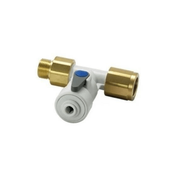 Horeca Parts - Kątowy zawór odcinający z zaworem zwrotnym 1/2" x 1/2" x 3/8" – John Guest ASV8