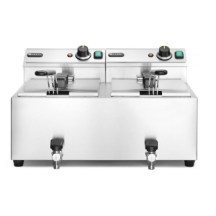 Horeca Parts - Frytownica manualna z kranem spustowym, 2 × 8 l, HENDI, Profi Line, 16L, 230V/7000W, 605x515x(H)350mm
