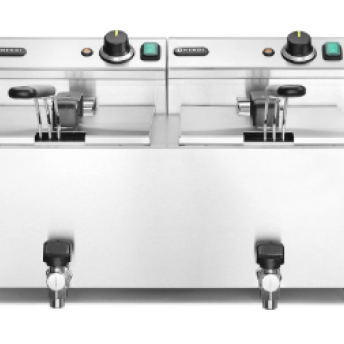 Horeca Parts - Frytownica manualna z kranem spustowym, 2 × 8 l, HENDI, Profi Line, 16L, 230V/7000W, 605x515x(H)350mm