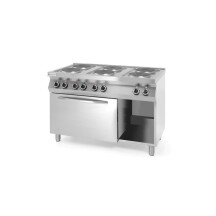 Horeca Parts - Kuchnia elektryczna 6-płytowa Kitchen Line z konwekcyjnym piekarnikiem elektrycznym GN 1/1 Hendi  226247