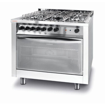 Horeca Parts - Kuchnia gazowa 5-palnikowa z konwekcyjnym piekarnikiem elektrycznym z grillem  Hendi  226254