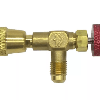Horeca Parts - Zawór serwisowy RED, 1/2" ACME F – 1/4" SAE M, zawór do nabojów gazowych