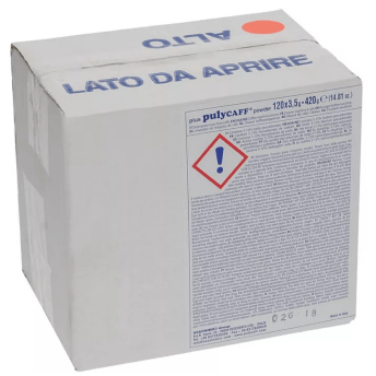 Horeca Parts - Detergent Plus do ekspresów do kawy, 120 × 3,5 g (saszetki), certyfikat NSF, waga 0,620 kg - Puly Caff