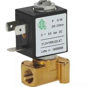 Horeca Parts - Elektrozawór 2-drożny ø1/8", 24VDC 7W, uszczelnienie FKM, otwór 2 mm, -10°C do +140°C - ODE
