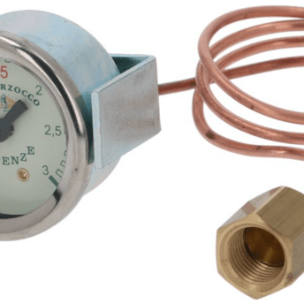 Horeca Parts - Manometr ø 41 mm, zakres ciśnienia 0-3 bar, złącze męskie 1/8", oznaczenie 1,5, przyłącze parowe z tyłu - Ekspres do kawy Marzocco