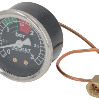 Horeca Parts - Manometr ciśnienia kotła czarny 0-3 Evo V2 Ed R, pojedyncza skala 0÷3 bar, przyłącze ø 1/4" M - Ekspres do kawy Rocket Espresso Milano spare parts
