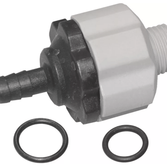Horeca Parts - Końcówka węża z zaworem zwrotnym, do węża Ø 4x6 mm, przyłącze 1/8", uszczelki w komplecie - Seko