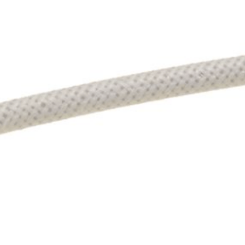 Horeca Parts - Przewód w izolacji silikonowej z oplotem z włókna szklanego, przekrój 4 mm², długość 10 m, kolor biały, zakres temperatur -50 do +180°C (sprzedaż dotyczy 10-metrowego odcinka)