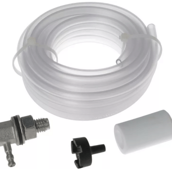 Horeca Parts - Zestaw montażowy do pompy dozującej, wąż PVC 4 m Ø 4x6 mm, złączka 90°, przyłącze wtryskowe, filtr dolny z obciążnikiem - Seko