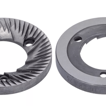 Horeca Parts - Para żaren mielących, śr. zewn. 74 mm, śr. wew. 38 mm, grubość 9 mm, 3 otwory mocujące, z pudełkiem, waga 0,320 kg - Nuova Simonelli