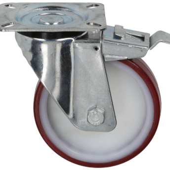 Horeca Parts - Obrotowe koło z płytką mocującą 105x85 mm i hamulcem
